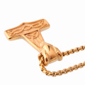 New Men's Stainless Steel Jewelry Personality Thor's Hammer Charms Necklace Pendants